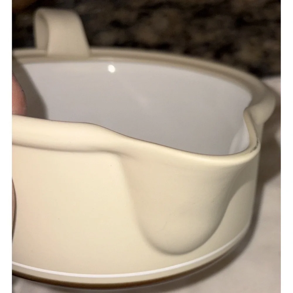 Vintage ARITA GENESIS BROWN‎ Japan 1970 Stonewear Beige With Handle Spout Soup